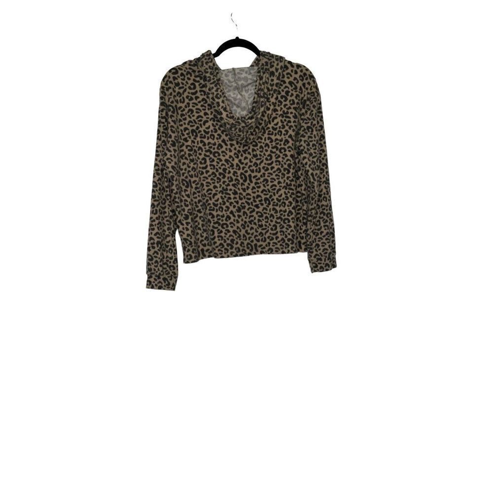 Angels Leopard Print Luxe Ribbed Hoodie - Picture 3 of 8